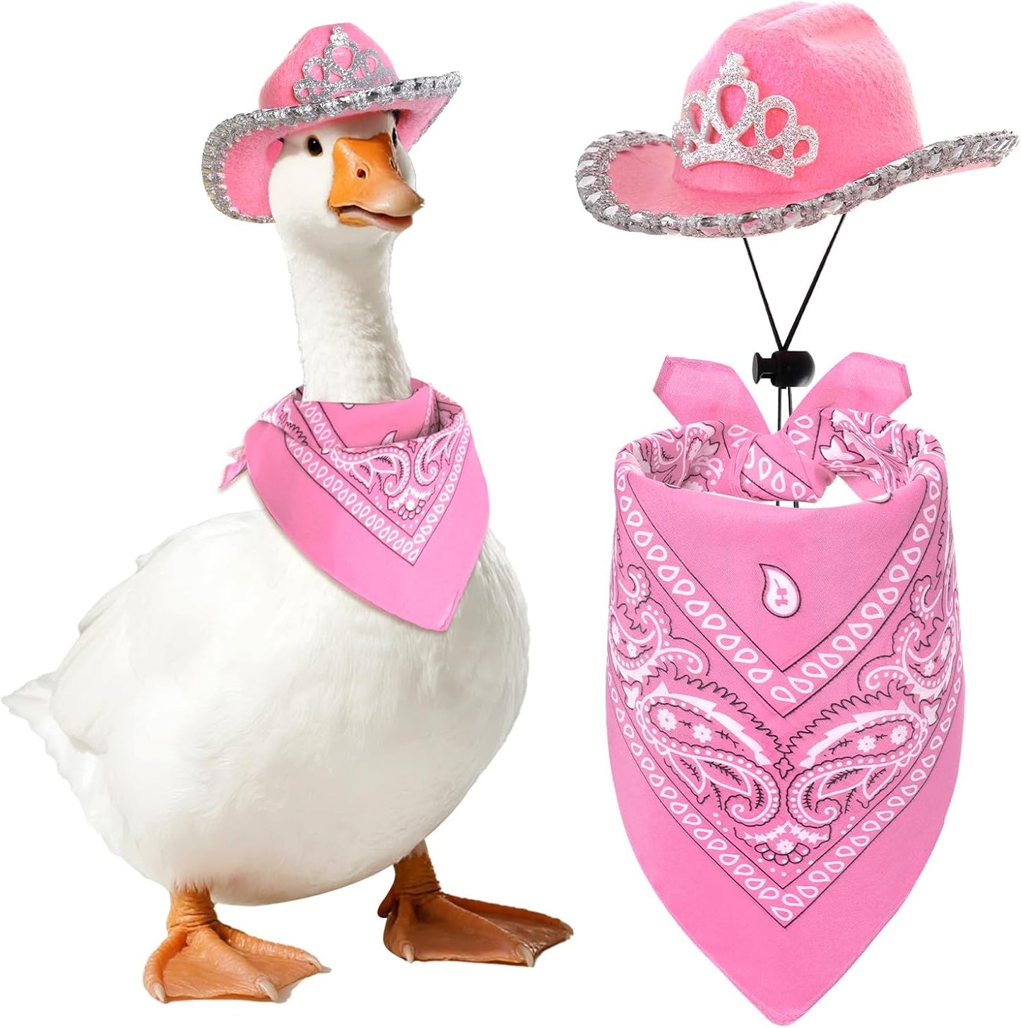 Traje ganso vaquero 23/17pulg sombrero bufanda disfraz