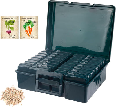 Caja almacenamiento semillas 16 cajas 4x6" para pesca