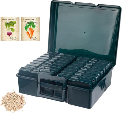 Caja almacenamiento semillas 16 cajas 4x6" para pesca