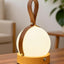 Luz nocturna madera natural con mango cuero 2000mAh recargable