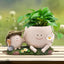 Maceta Resina Cara Sonriente para Plantas Interior Exterior