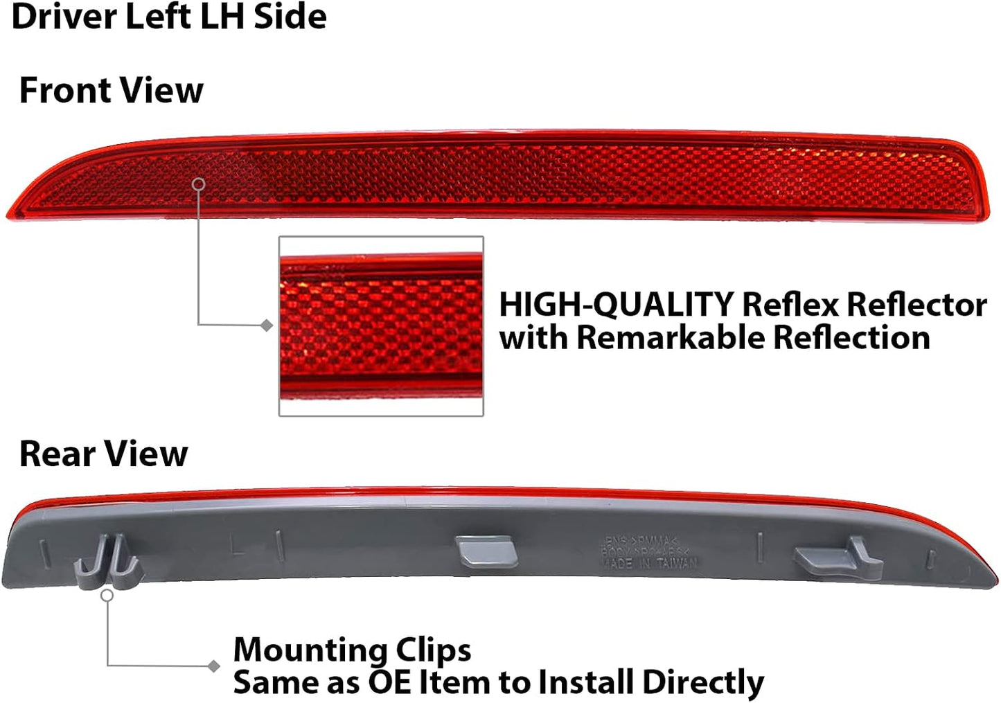 Repuesto APA reflector parachoques trasero Explorer lado izq