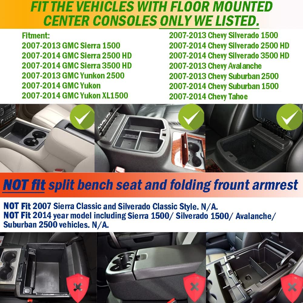 Organiz. consola central GMC Sierra Yukon Silverado 07-13