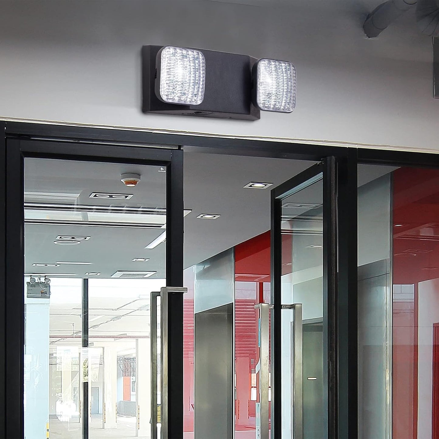 Luces emergencia LED batería ajustables 2 cabezales UL