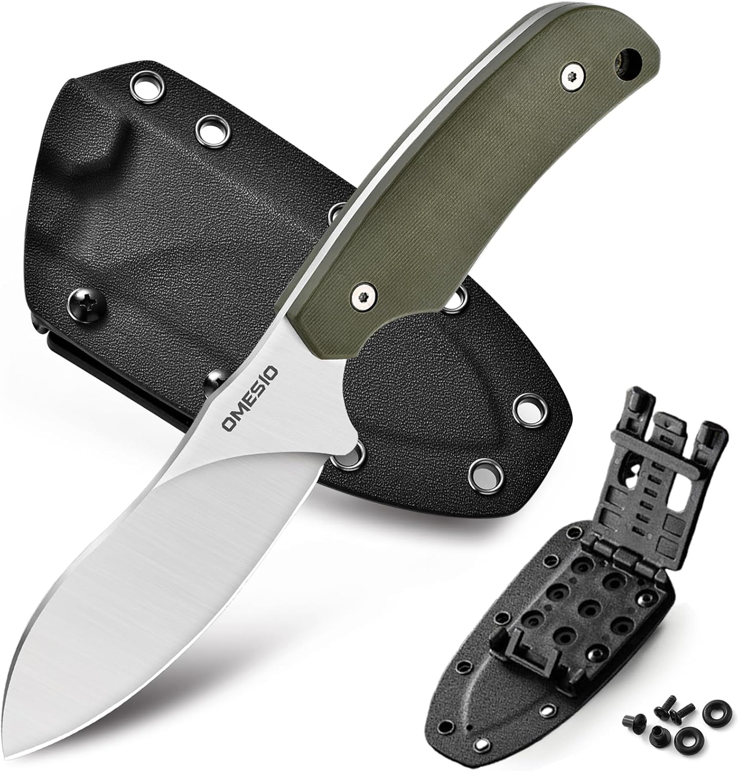 Cuchillo caza hoja fija 8.86pulg espiga G10 acero D2
