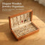 Caja organizadora joyas madera terciopelo bisagras