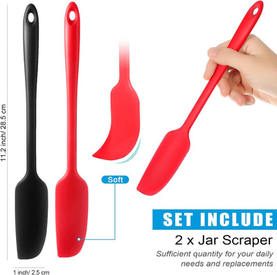 2 Espátulas Silicona Antiadherente para Frascos Batidos Licuadoras