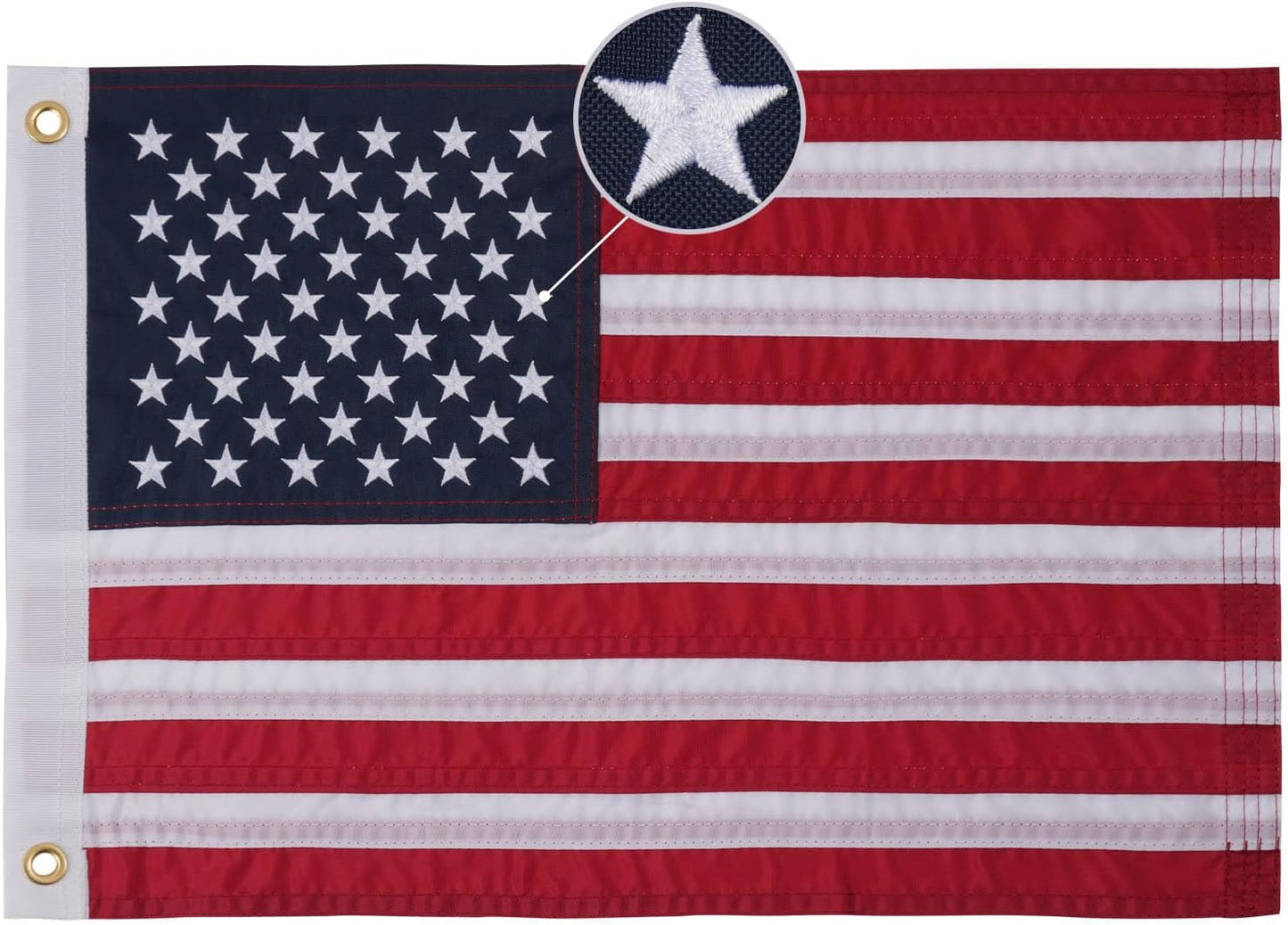 Bandera náutica USA 16x24" 50 estrellas ojales latón