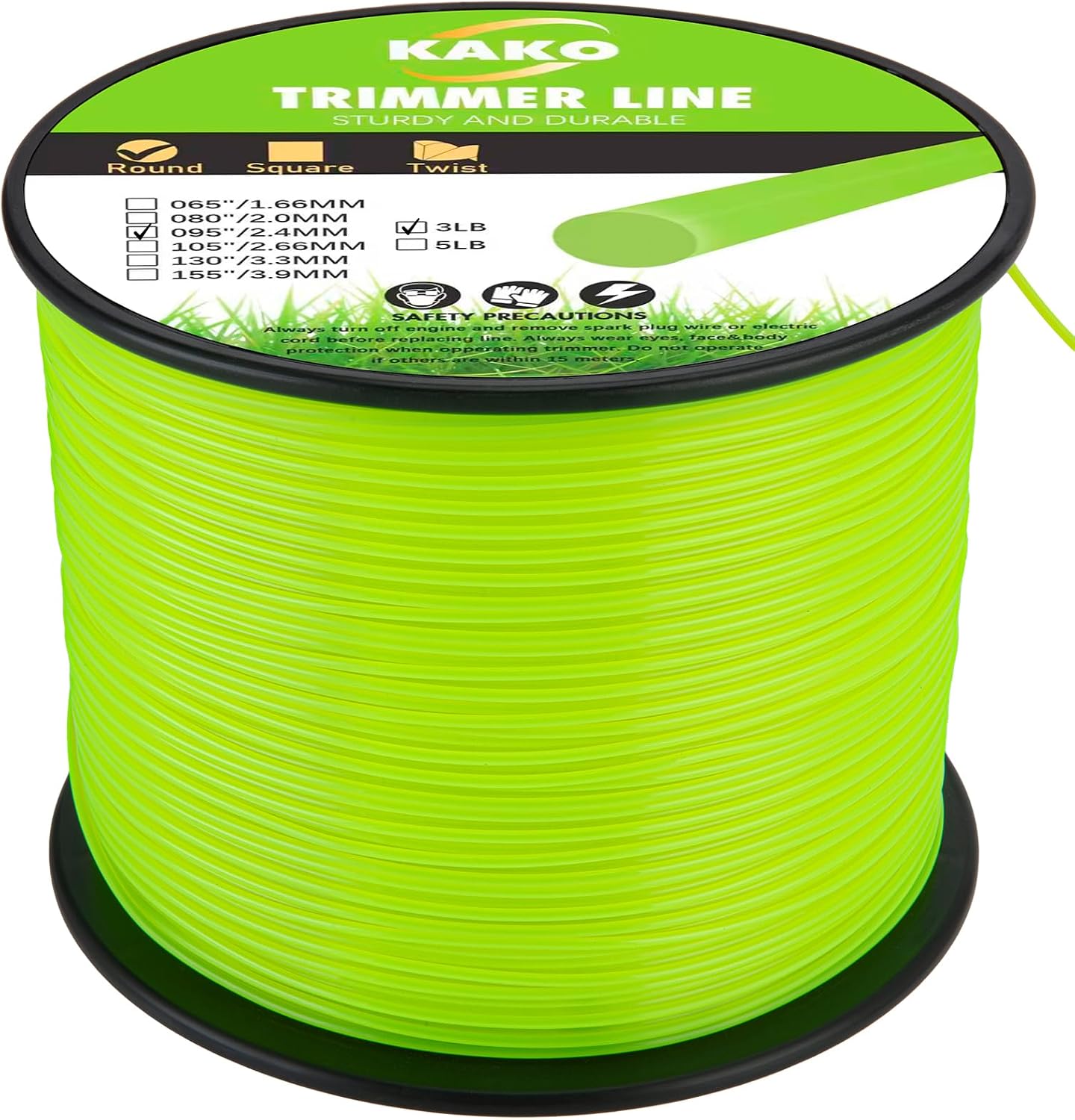 Línea recortadora .095 880pies 3libras resistente redonda