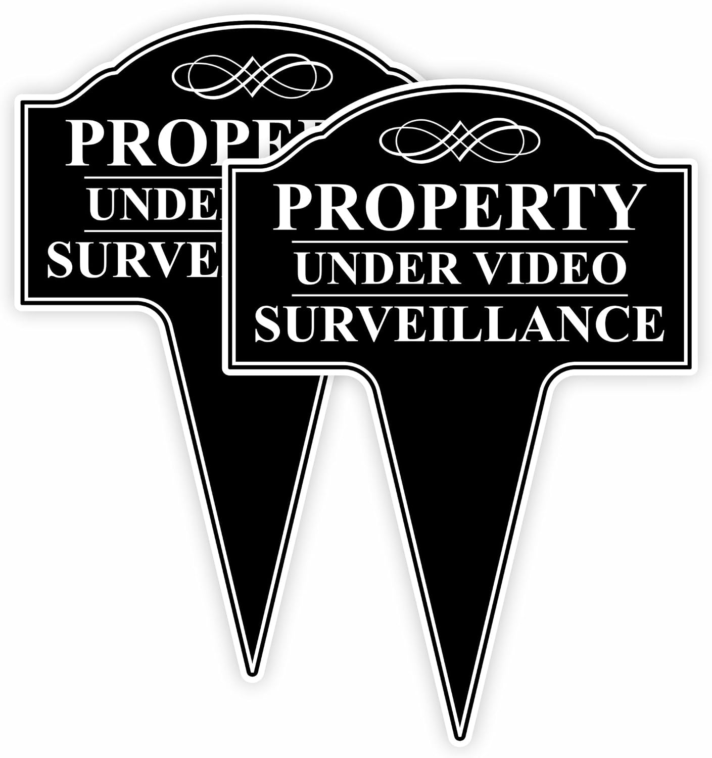 Letrero vigilancia metal 24h señal video 10x14
