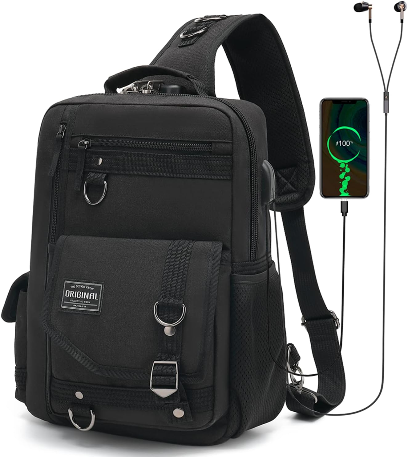 Bolso bandolera resistente al agua para senderismo y urbanos