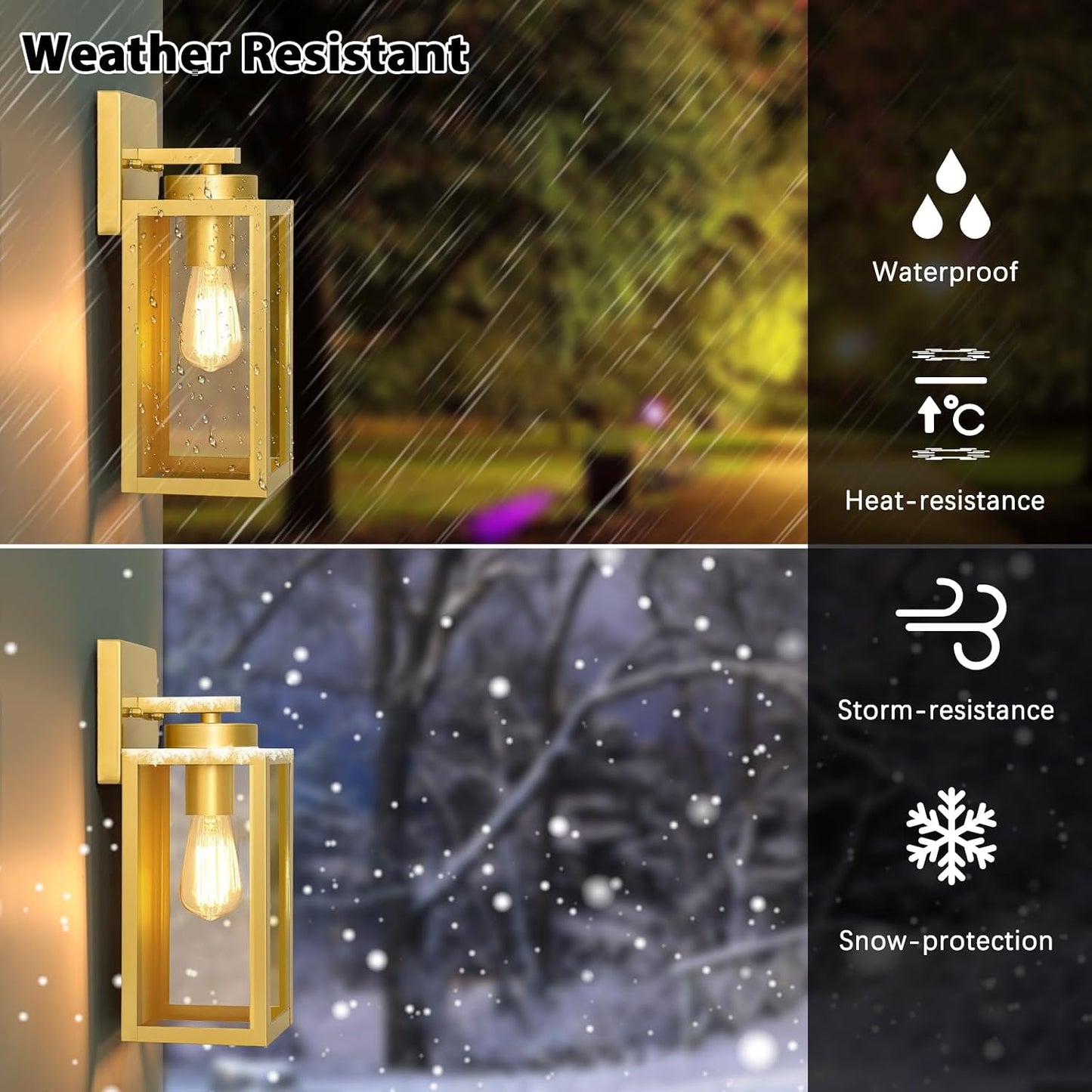 2 Luminarias Pared Exteriores E26 Vidrio