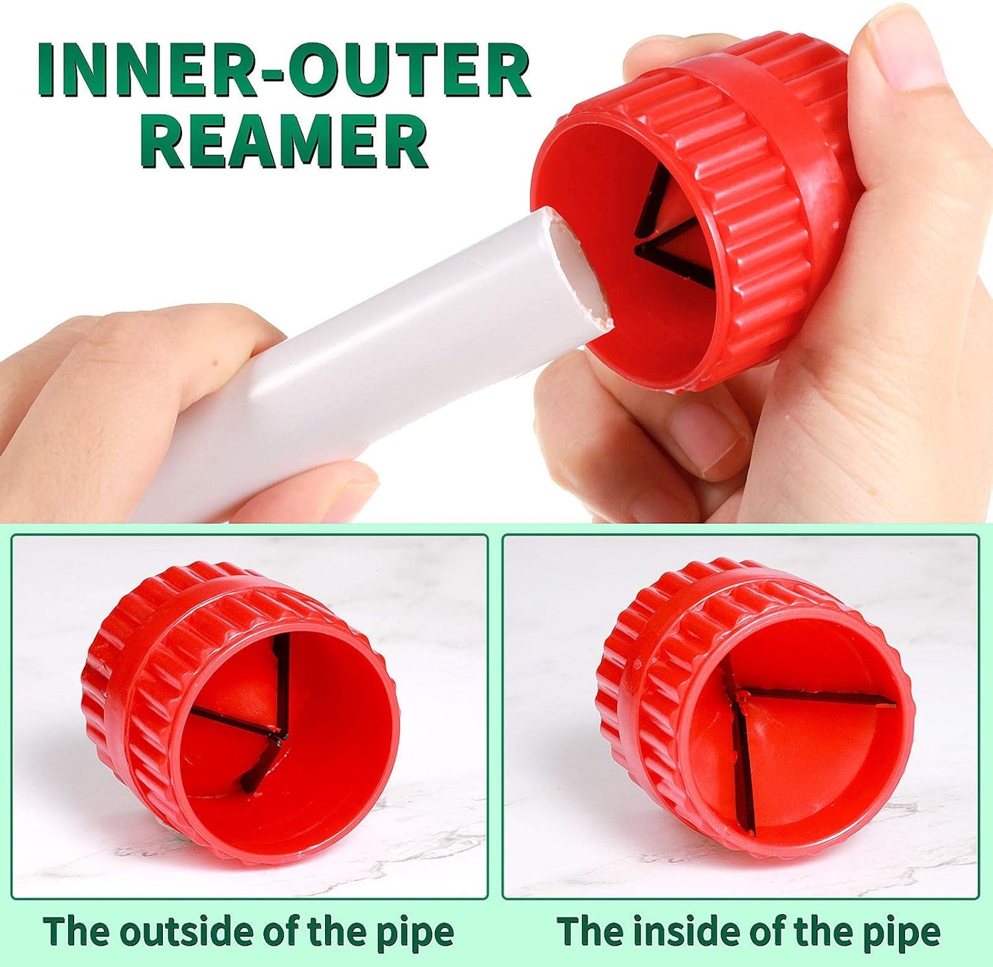 4 Pzas Cepillo Tubo 1/2-3/4pulg Escariador Aluminio Latón PVC