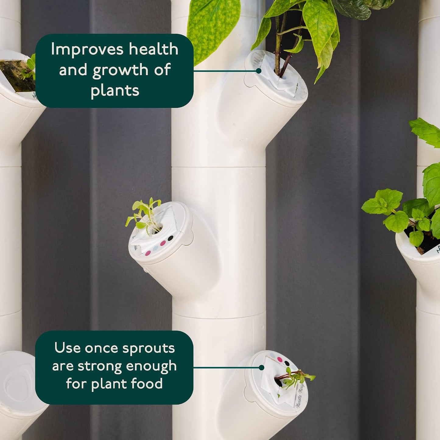 Pack 10 accesorios hidropónicos para cultivo vertical