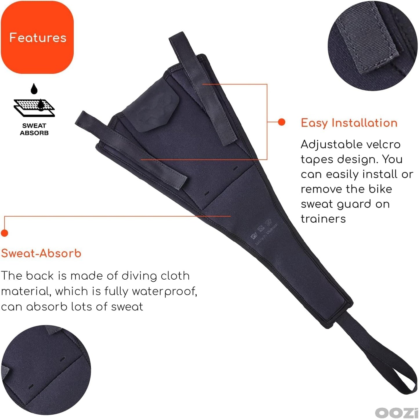 Protector sudor bicicleta con bolsa para teléfono