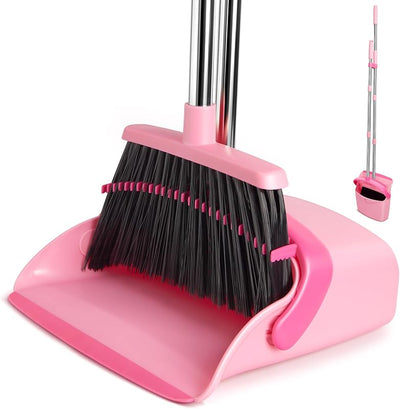 Set escoba recogedor mango largo cocina oficina pelo mascotas