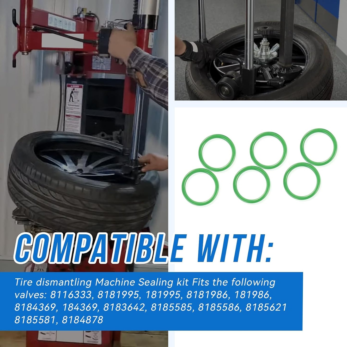 Máquina desmontaje neumáticos kit sellado válvulas
