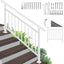 Pasamanos ajustable escalones al aire libre metal blanco