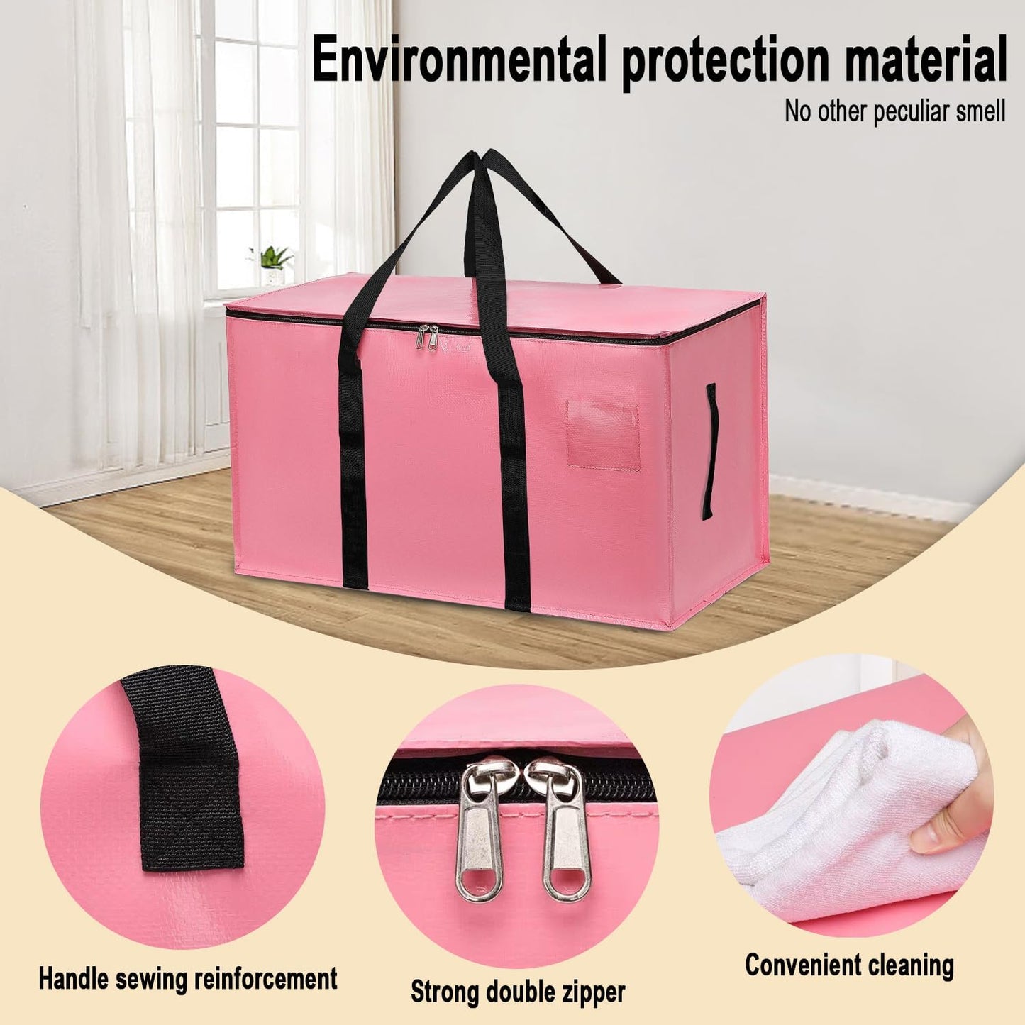 Bolsa para mudanza con cremallera asa transporte 1 unidad