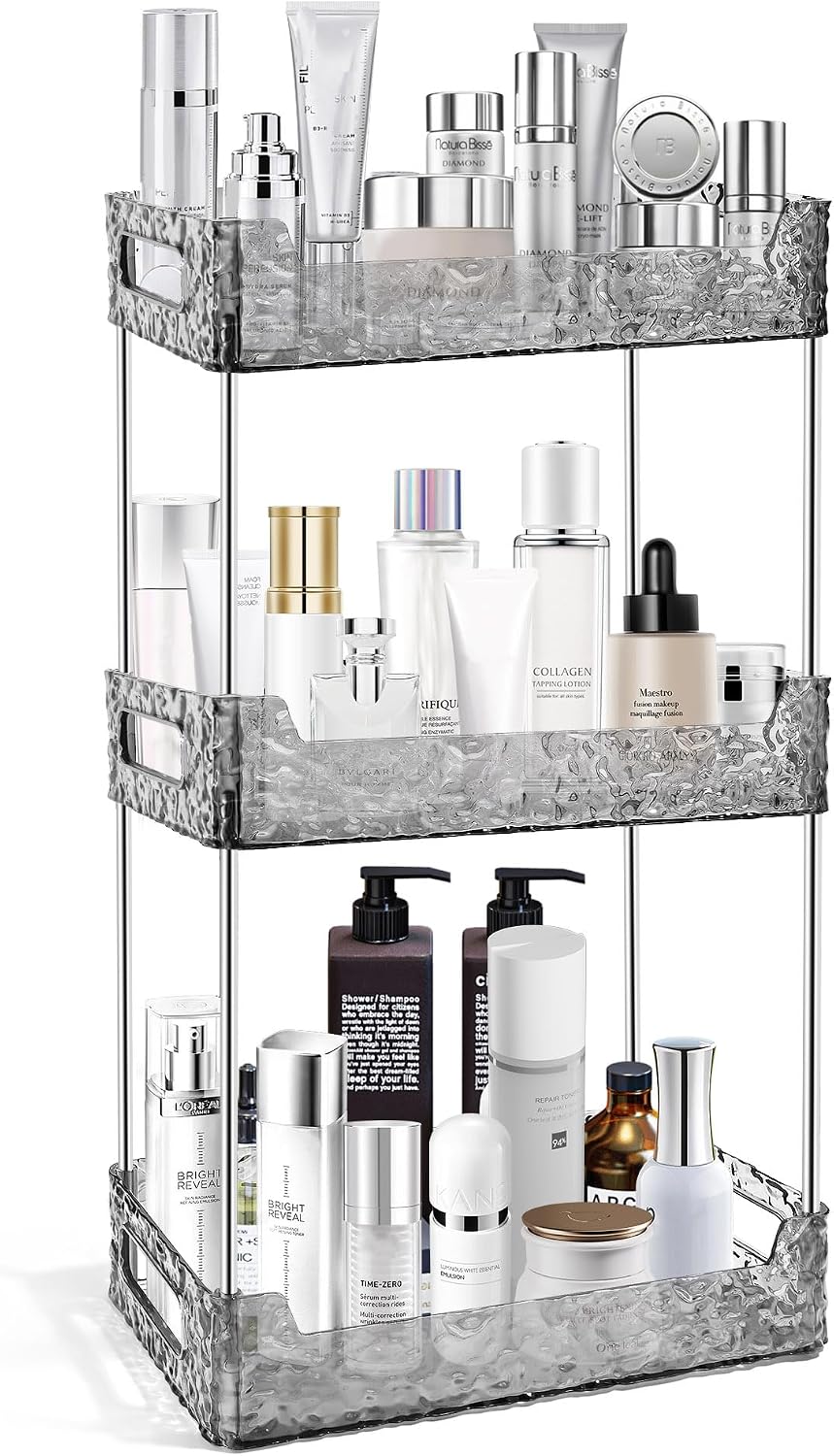 Organiz. encimera baño 3 niveles bandeja maquillaje