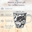 Taza cerámica bohemia 14oz estilo occidental blanco y negro