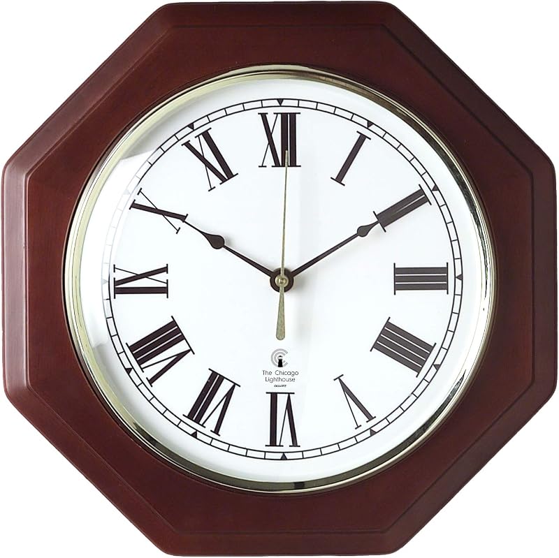 Reloj para Pared de 12 Pulg en Madera de Caoba