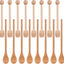 8 Palitos Miel 6pulg y 8 Cucharas Café Mango Largo 7.9pulg