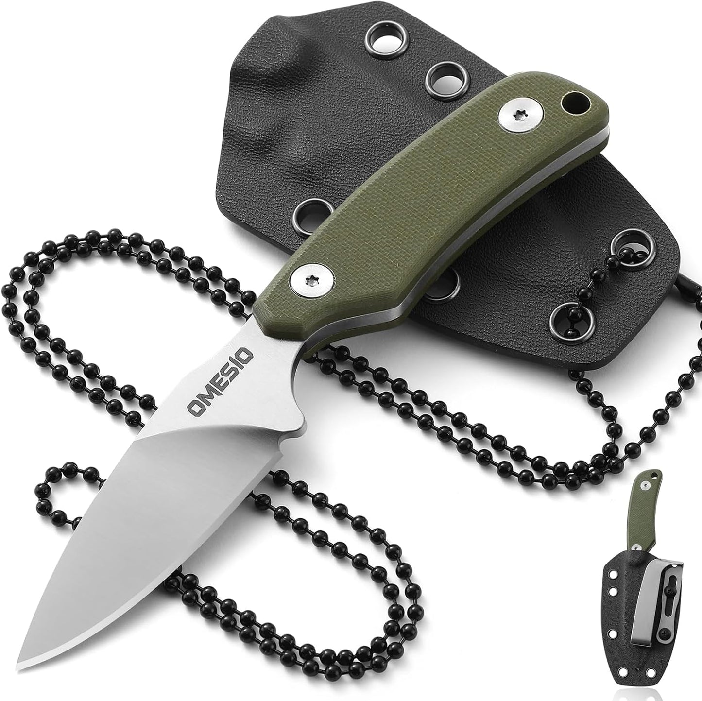 Cuchillo cuello 5.82pulg acero D2 mango G10 EDC