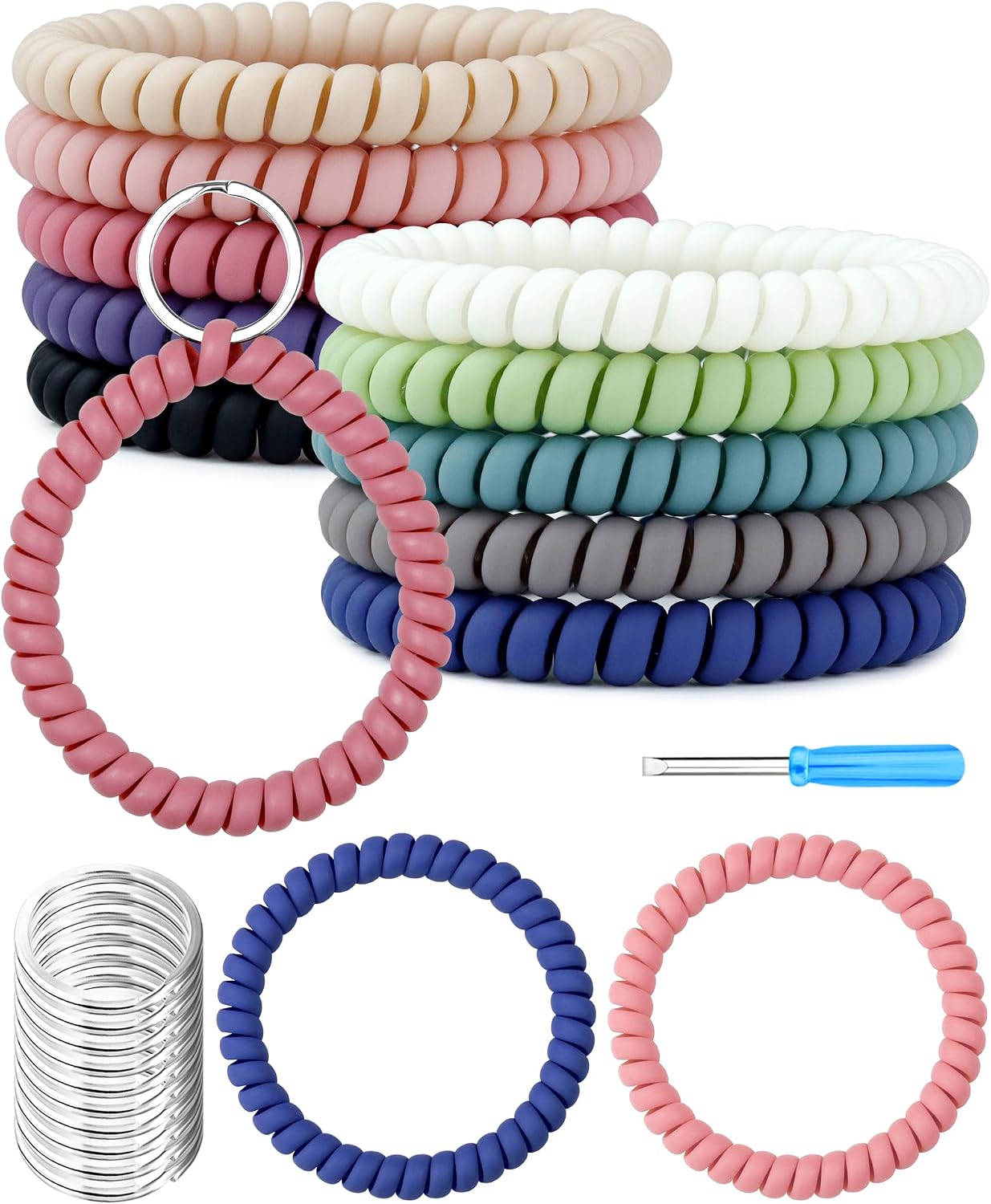 Pulsera llavero elástica portador llaves 10 pzas