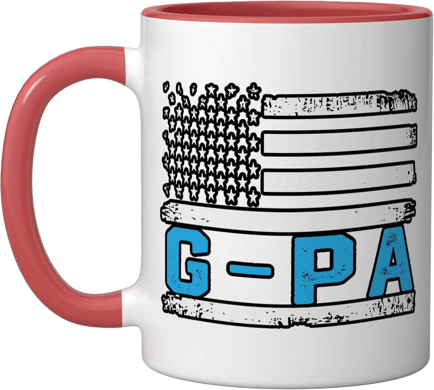 Taza Cerámica Bandera Americana Roja/Blanca