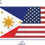 Bandera Filipina EE.UU. 3x5ft 150D para exteriores