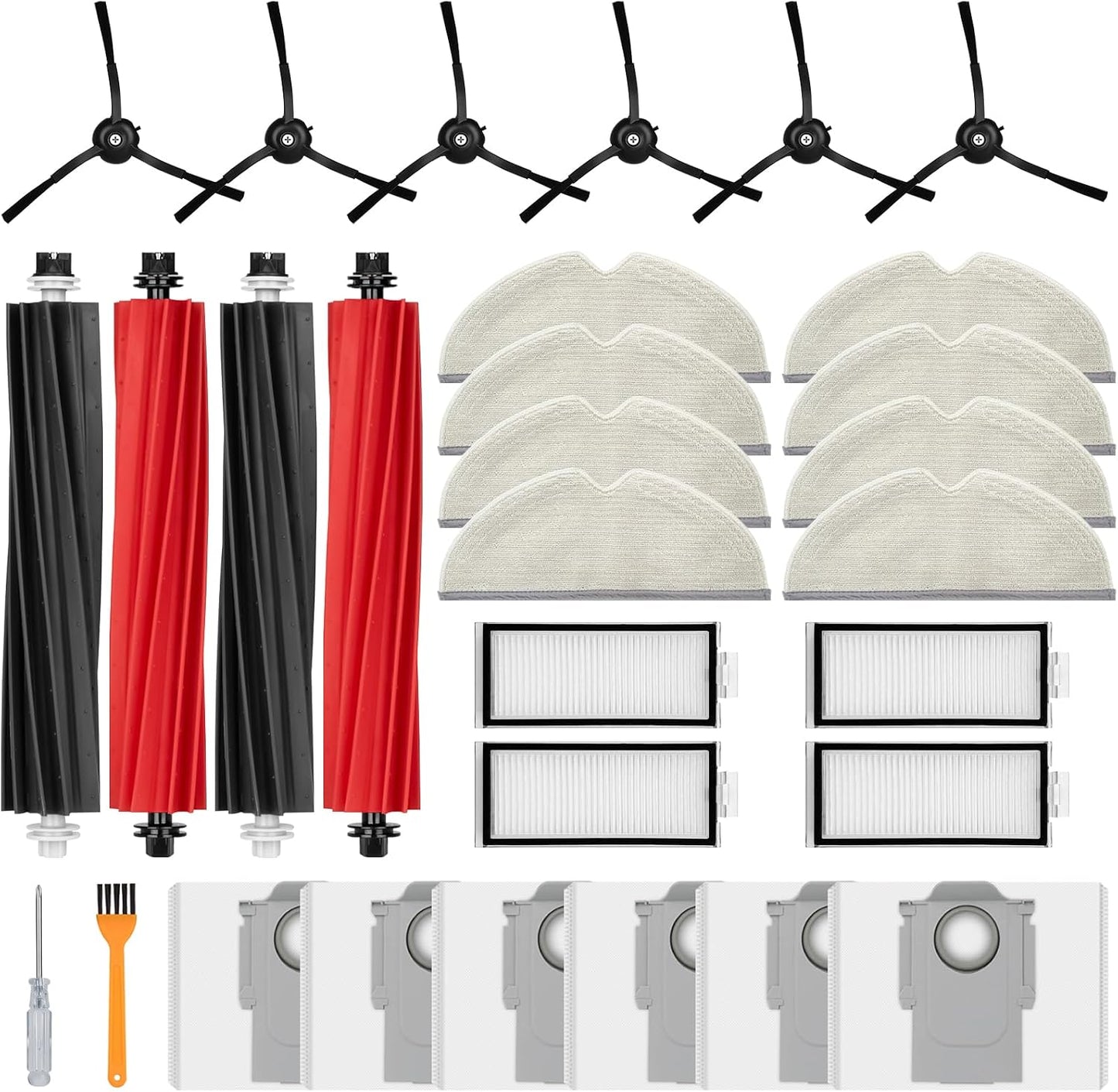 Pack 28 accesorios Roborock Q5 Pro Q8 Max con cepillos HEPA