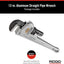 Llave tubo aluminio 12" plata modelo 812