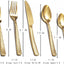 Set 40 Pzas Cubiertos Acero Inox Dorado para 8