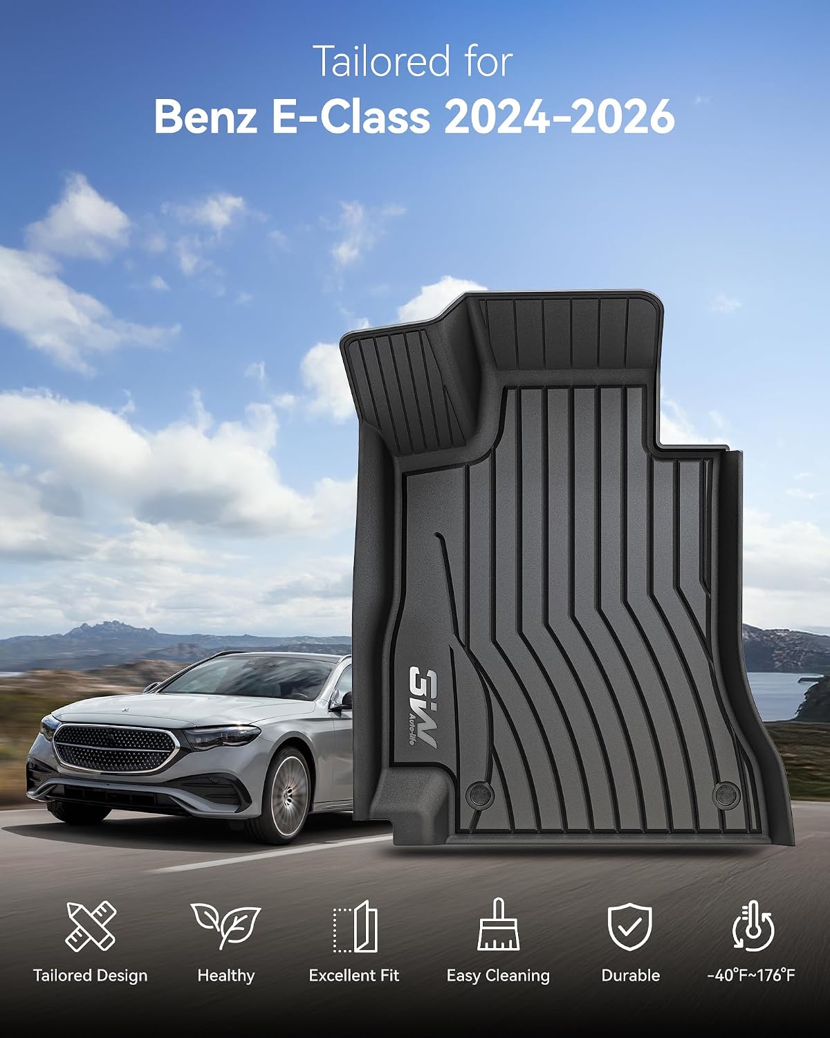 Alfombrillas Mercedes Clase E negro