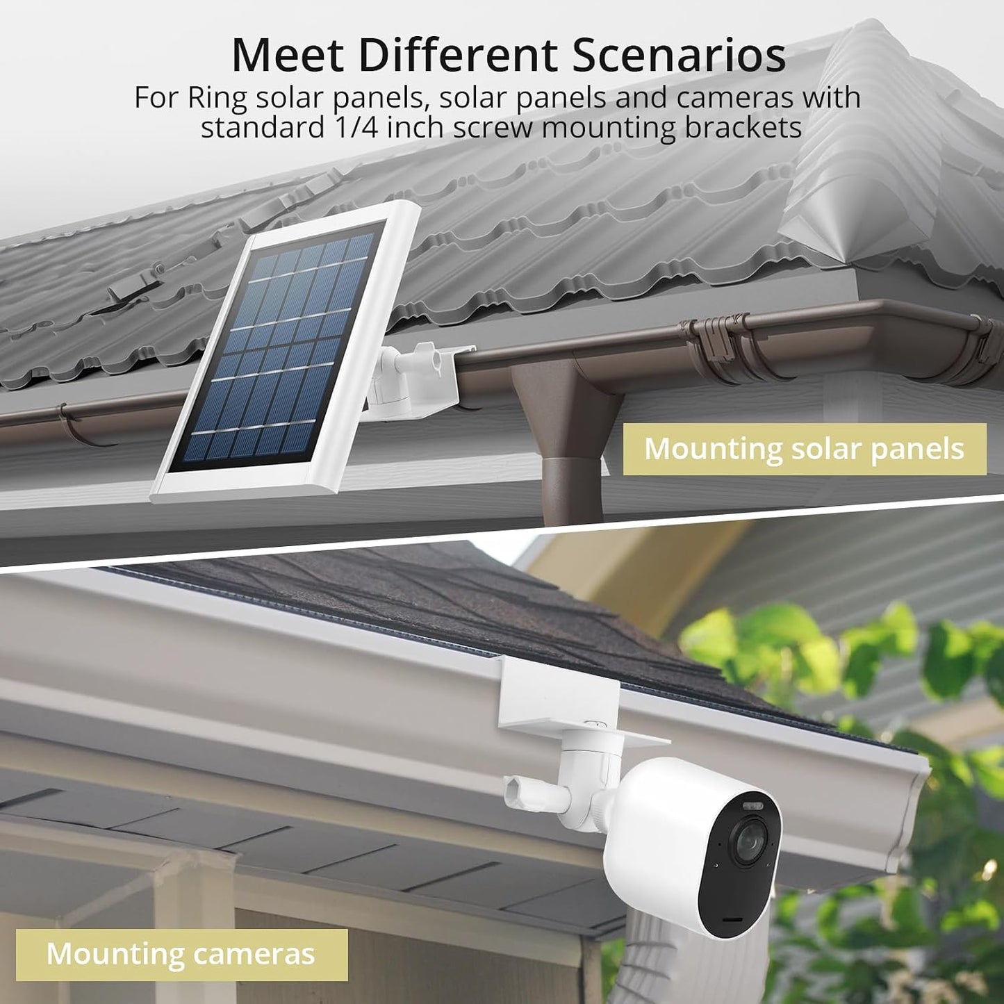 Soporte ajustable para paneles solares anillo y cámaras 1/4"