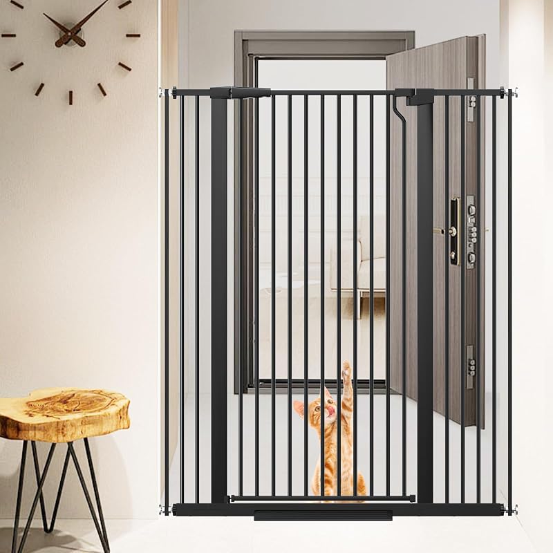 Puerta gatos alta 51" ancho 29.5-48.4 con cierre automático