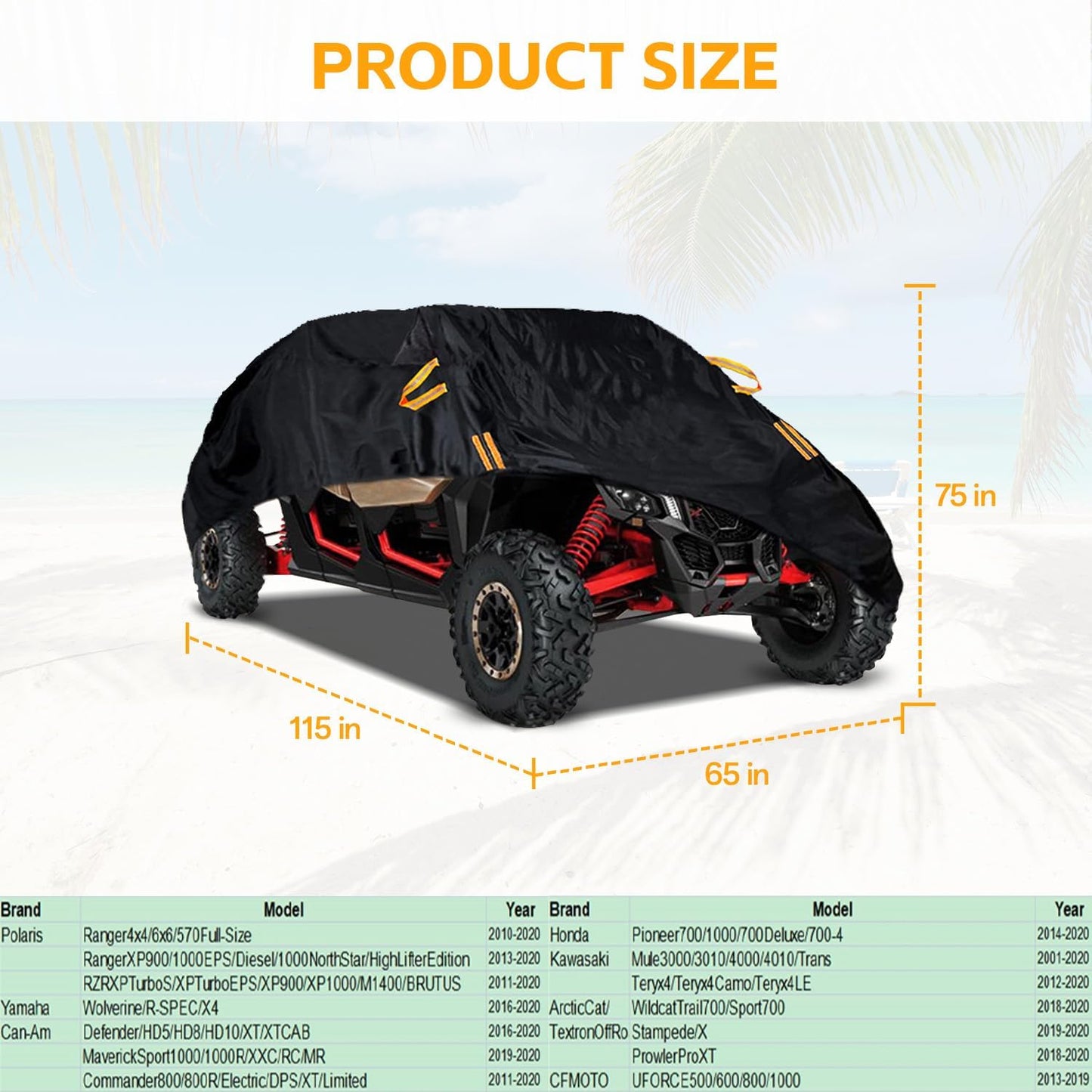 Funda UTV 2 plazas impermeable para Polaris RZR Can-Am