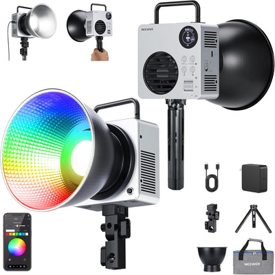 Luz LED RGBWW 80W batería 72Wh control APP 2500K-7500K