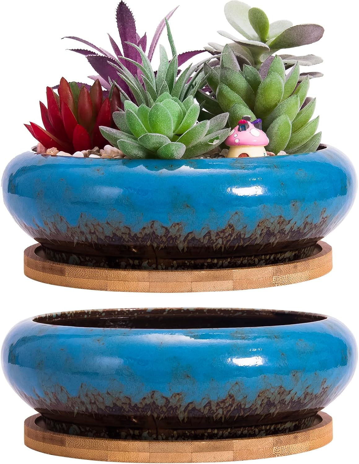 Succulentas artificiales en maceta 7.3pulg decoración