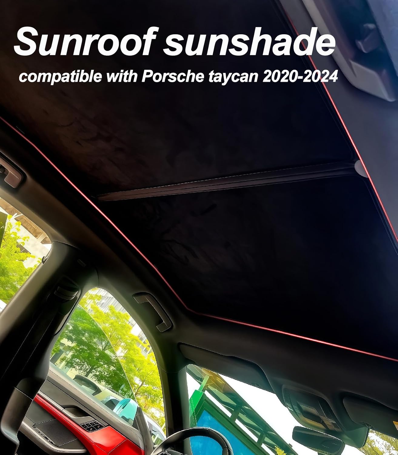 Parasol techo comp Porsche Taycan 20-24 gamuza alta calidad