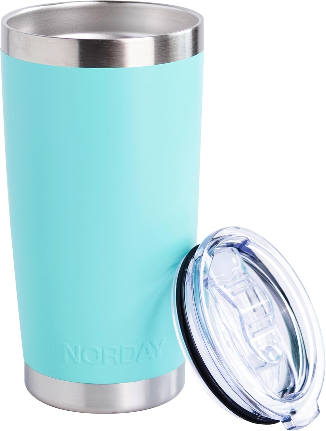 Vaso térmico acero inox 20oz color aguamarina tapa
