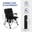 Silla camping plegable con calefacción gran tamaño