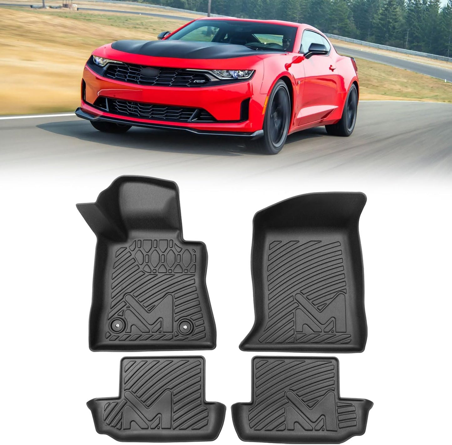 Alfombrillas TPE Chevy Camaro 2016-24 impermeables 4 Pzas