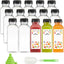 12oz Botellas Plástico Reutilizables con Tapas y Embudo
