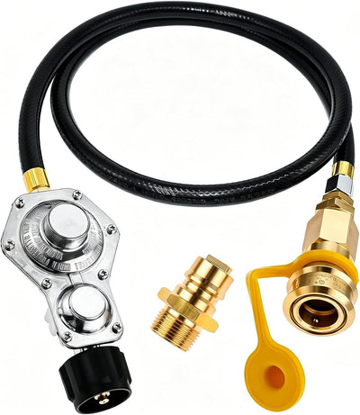 Regulador propano 2 etapas manguera 5ft 3/4pulg comp 3 generadores