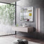 Botiquín aluminio baño puerta espejo doble 15x24" plateado