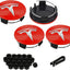 4 Tapas centrales Tesla Modelo 3/Y 2.205" negras