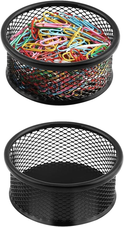 Soporte clips papel malla metal escritorio