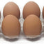 Huevos cerámica nido pack 12 marrón